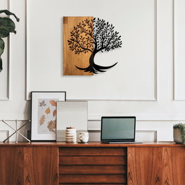 Wallity Lime Tree - 373 Accesorio Decorativo de Pared de Madera y Metal